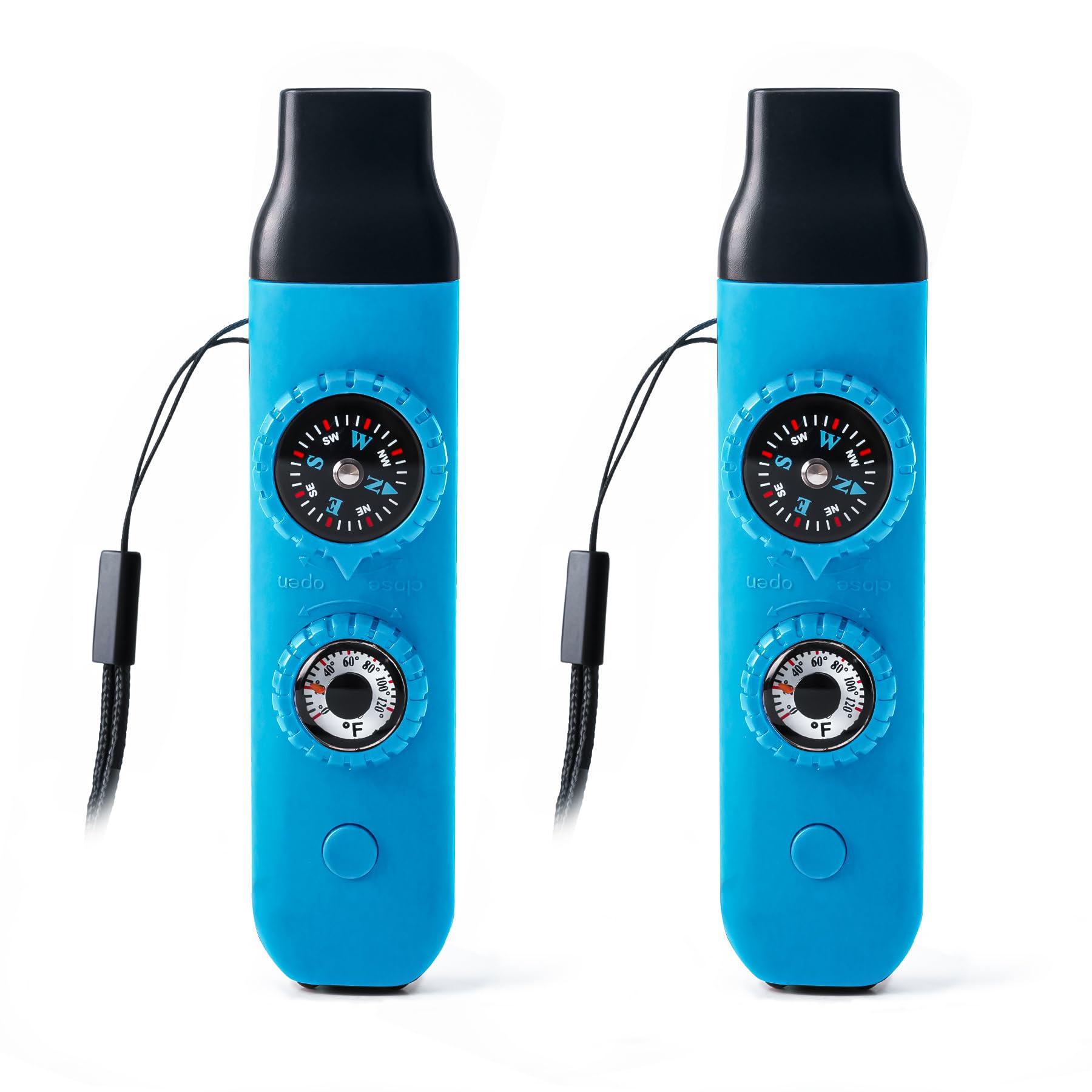 Emergency Survival Safety Whistle，Whistle for Kids with Lanyard,Compass,Thermometer,Ideal for Kayaking, Boating, Hiking, Camping, Climbing