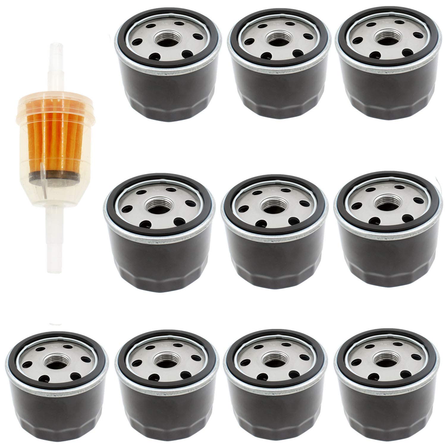 10 filtros de aceite compatibles con 492932S 12HP-25HP Kohler CH18-CH25 CV18-CV25 EZGO ST480 F620 F680 F687 M653 M655 M665 Z245 Z425 Z510A Z52220A Z911 0A Z920A ZTrak Cortacésped Tractor