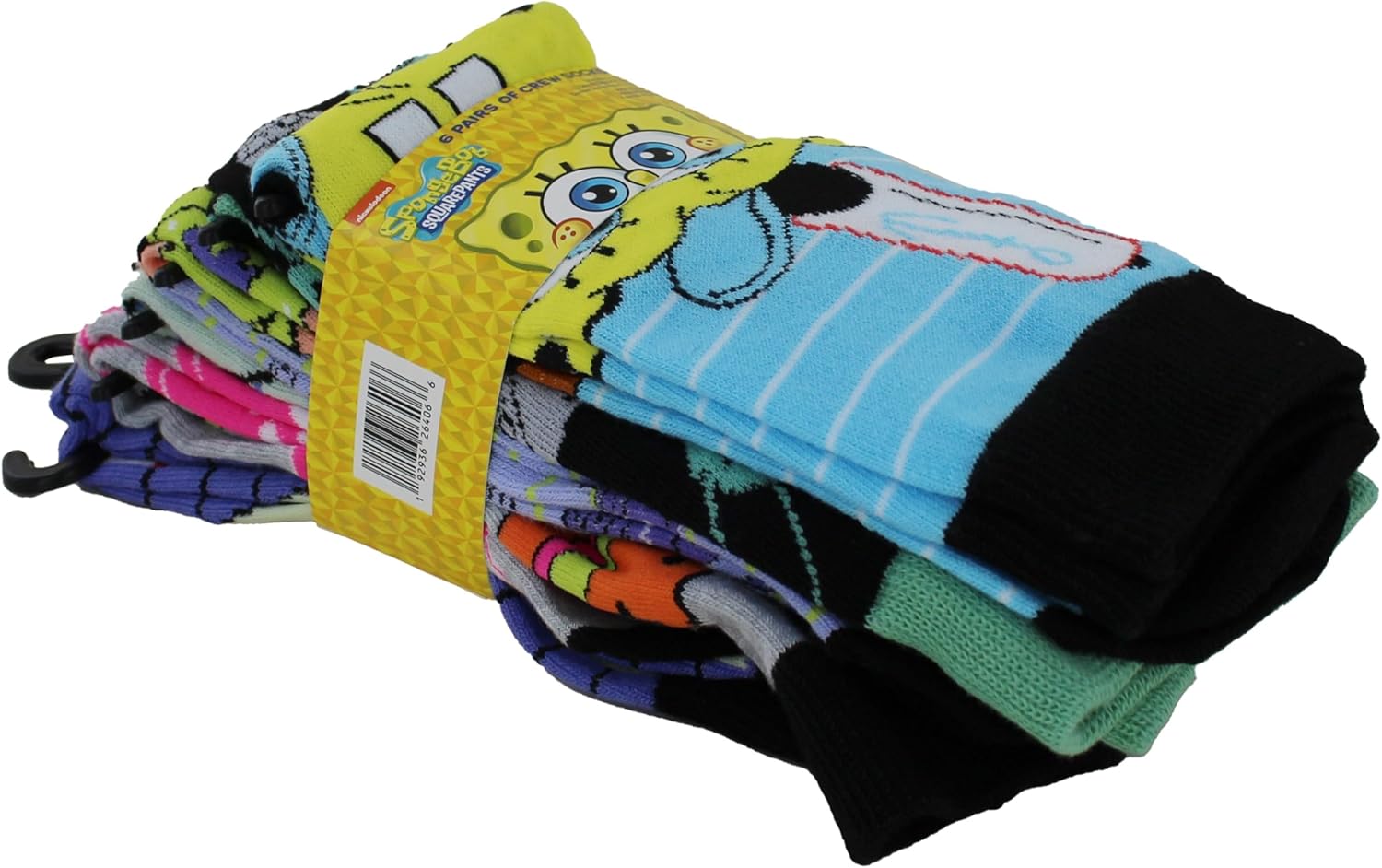 Hyp Spongebob Socks for Men, 6 Pair Pack Spongebob & Patrick Socks for Adults, Shoe Size 6-12 - Image 8