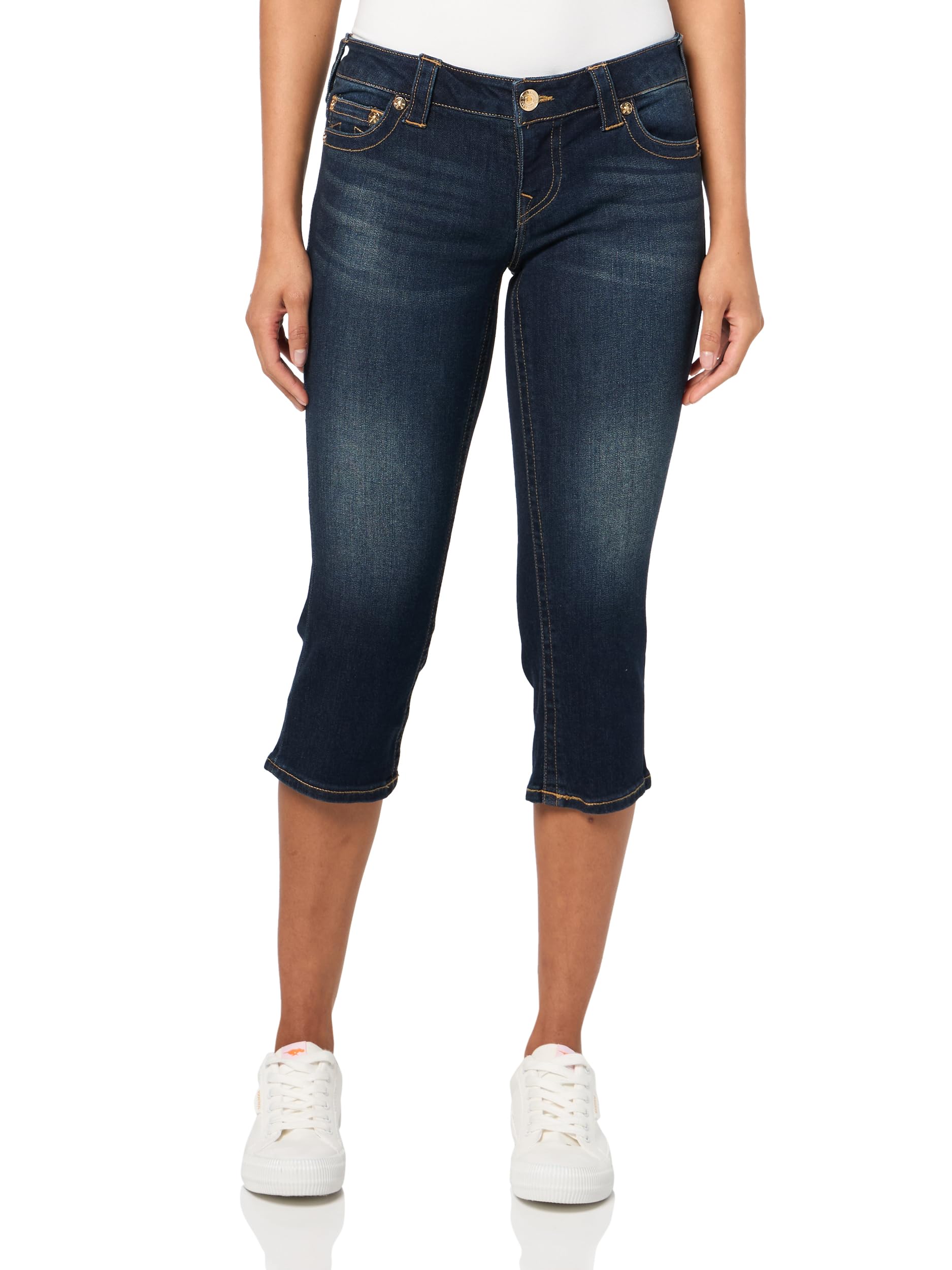 True Religion Women's Low Rise Capri, Indigo Twilight, 30