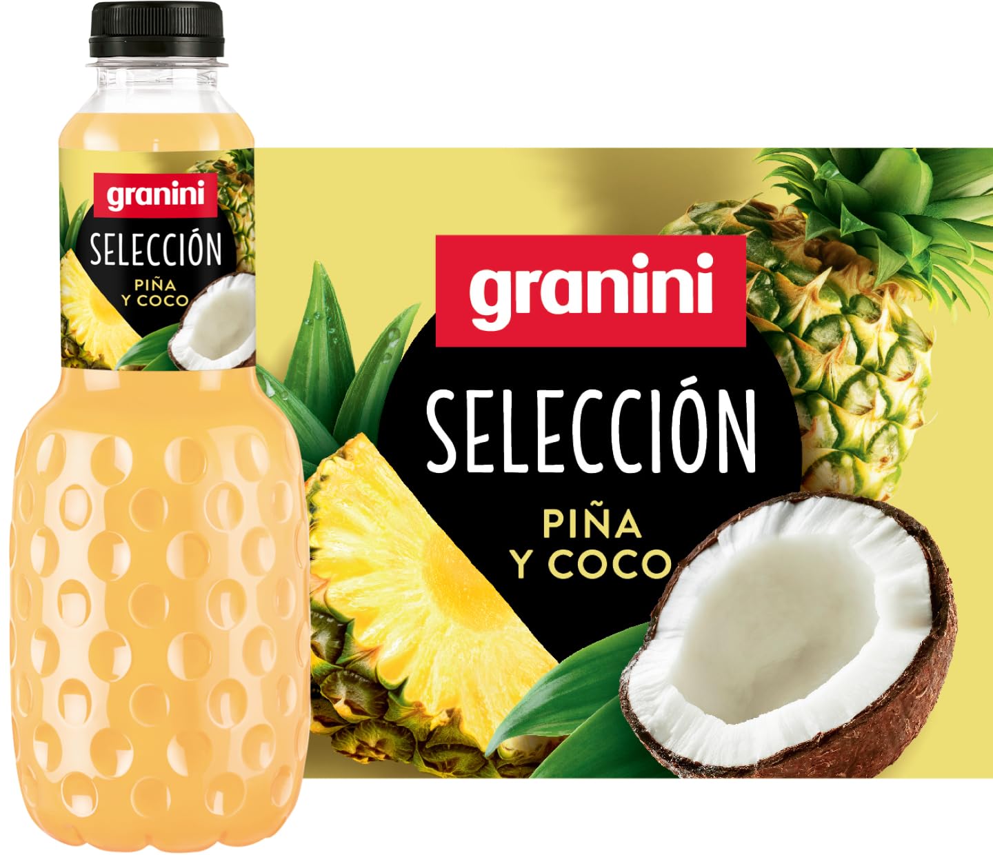 Granini Bebida a base de zumo de Piña y Coco Pack 6 x 1 Litro- PET