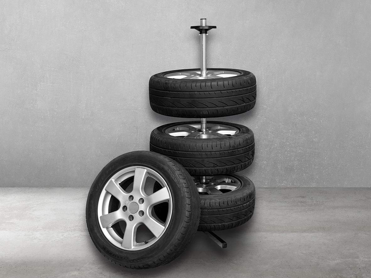 Carrello Porta Pneumatici Cartrend - Con Telo Protettivo, Per Pneumatici Fino A 225 Mm - Foto 6