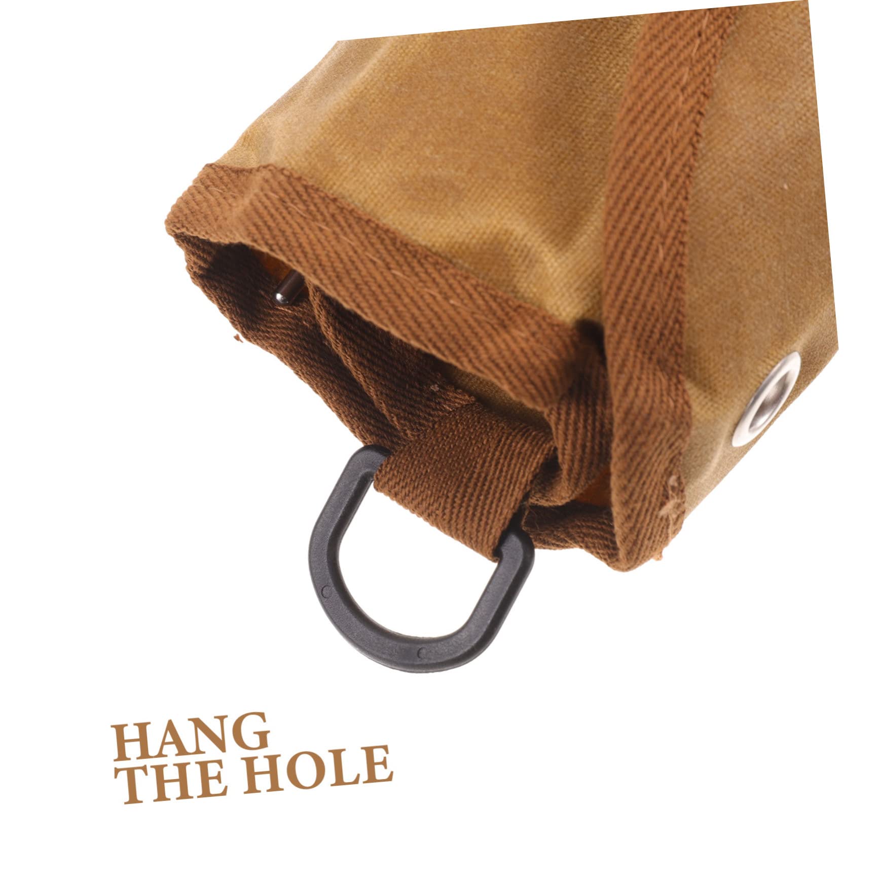 Juego de Vajilla para Acampar con Bolsa, 1 Set Marrón de Acero Inoxidable | Compartimento Integrado, Cierre Sencillo y Seguro, Nylon y Canvas para Camping y Parques
