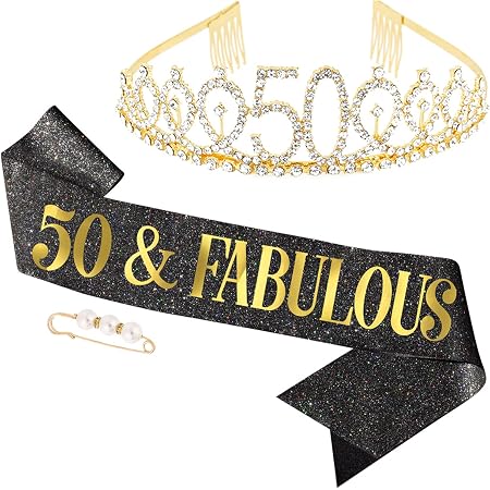 Écharpe, diadème et couronne pour 40e anniversaire pour femme – Happy 40 and Fabulous Decorations Écharpe, diadème et couronne pour 40e anniversaire pour femme – Happy 40 and Fabulous Decorations