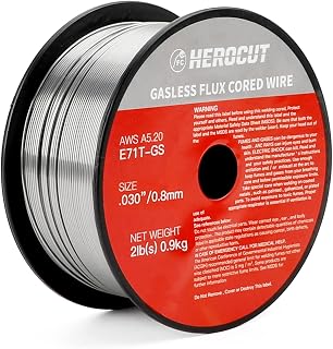 Gasless Flux Core Mig Wire, Mild Steel E71TGS 0.030'' Diameter, 2-Pound Spool (0.030 Inch 2LB)
