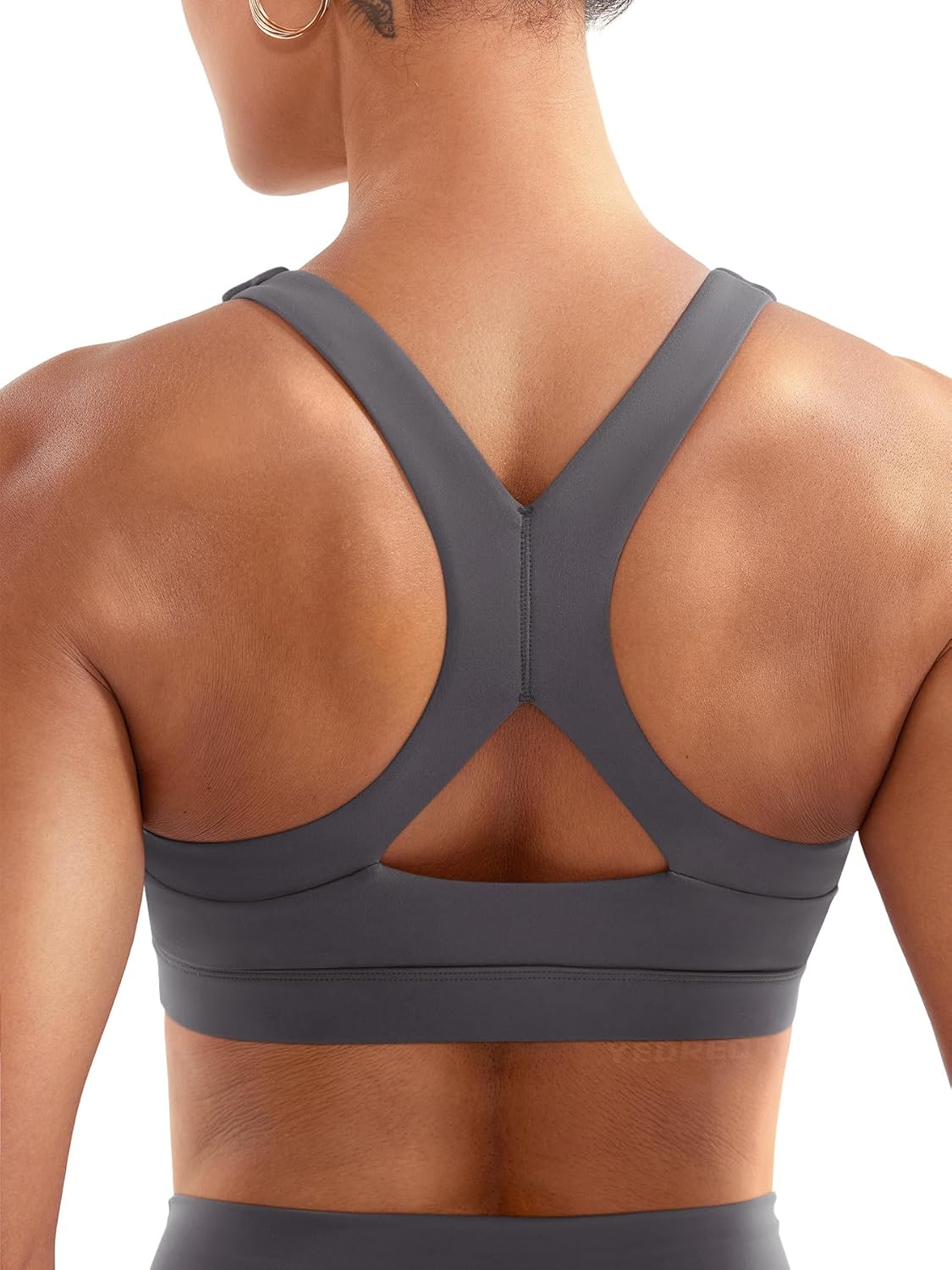 YEOREO Sports Bras for Women Medium Support Racerback Padded Running Bra Tracii Square Neck Wireless Workout Gym Crop Top