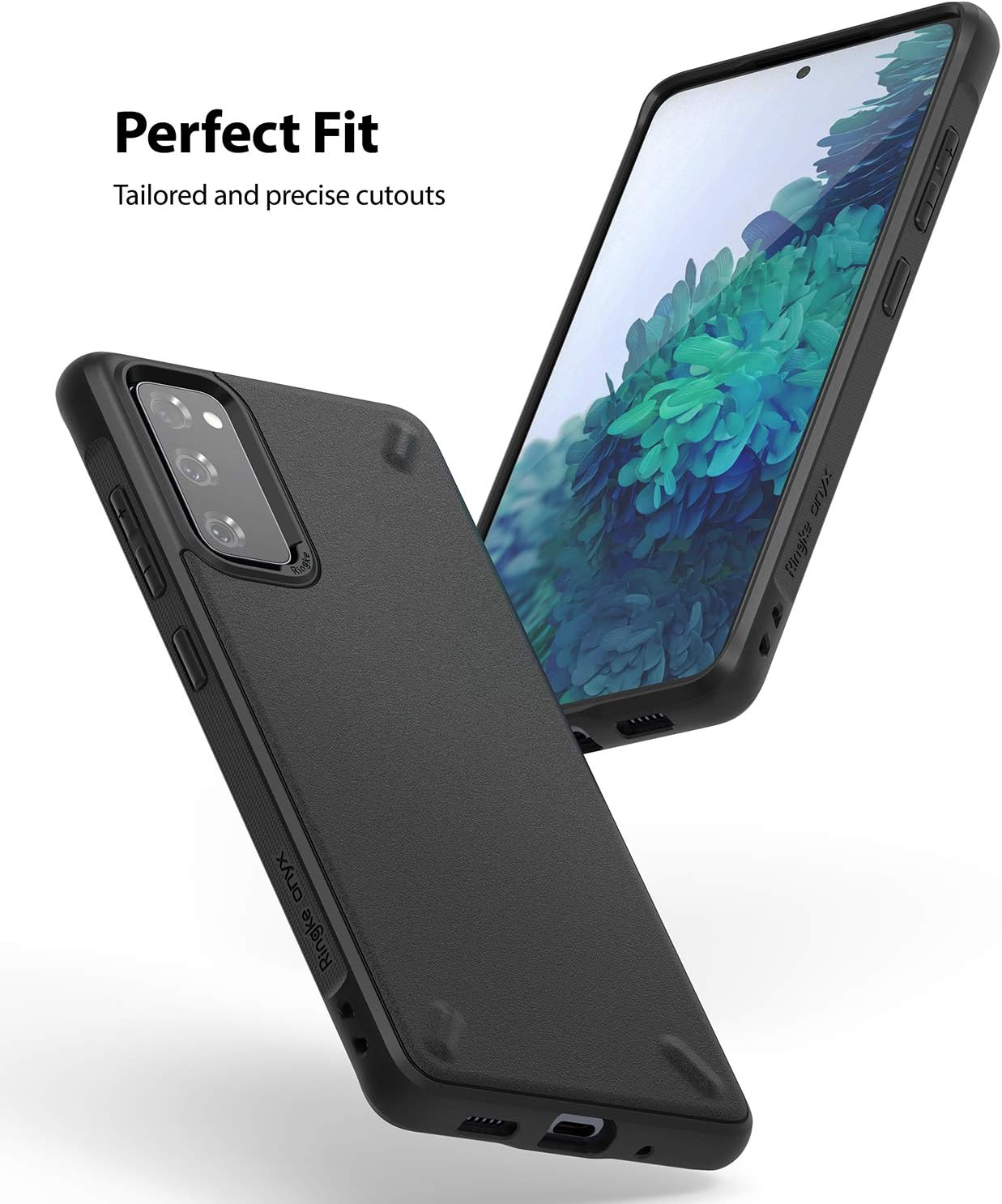 Ringke Onyx Case Compatible with Samsung Galaxy S20 FE, Shockproof Durable Flexible TPU Silicone Style Protective Back Cover - Black