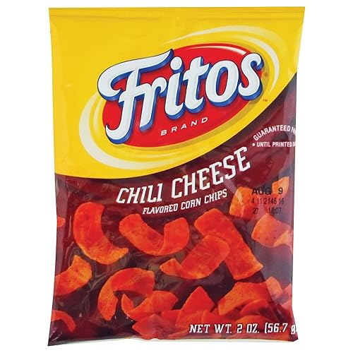 Fritos Chips de maíz, queso chile, bolsas grandes de una sola porción de 2 onzas (paquete de 64)