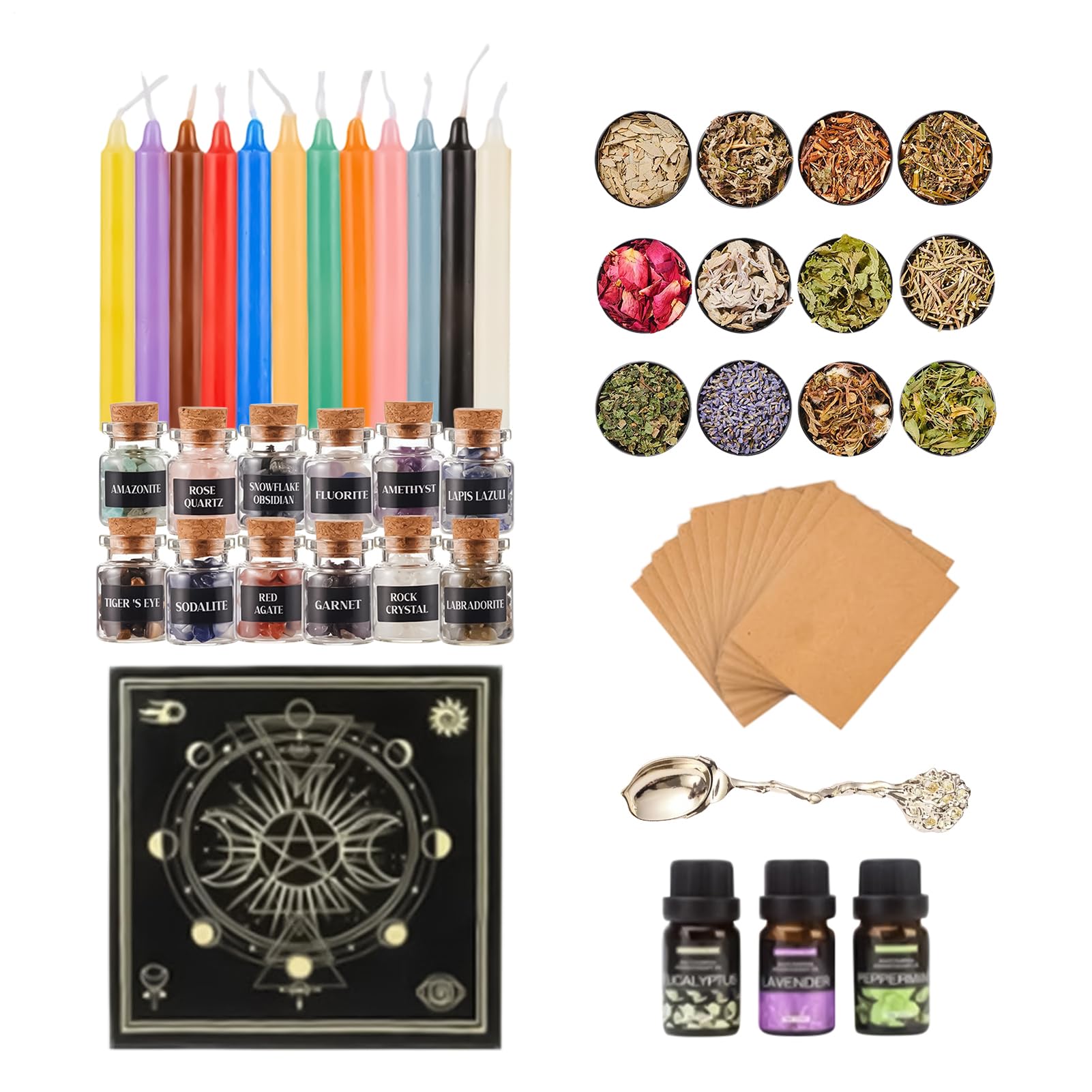 Set de accesorios para brujas: herramientas completas de altar que facilitan la práctica en casa
