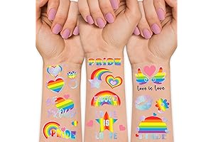 Pride Glitter Temporary Tattoos for Celebratory Beauties