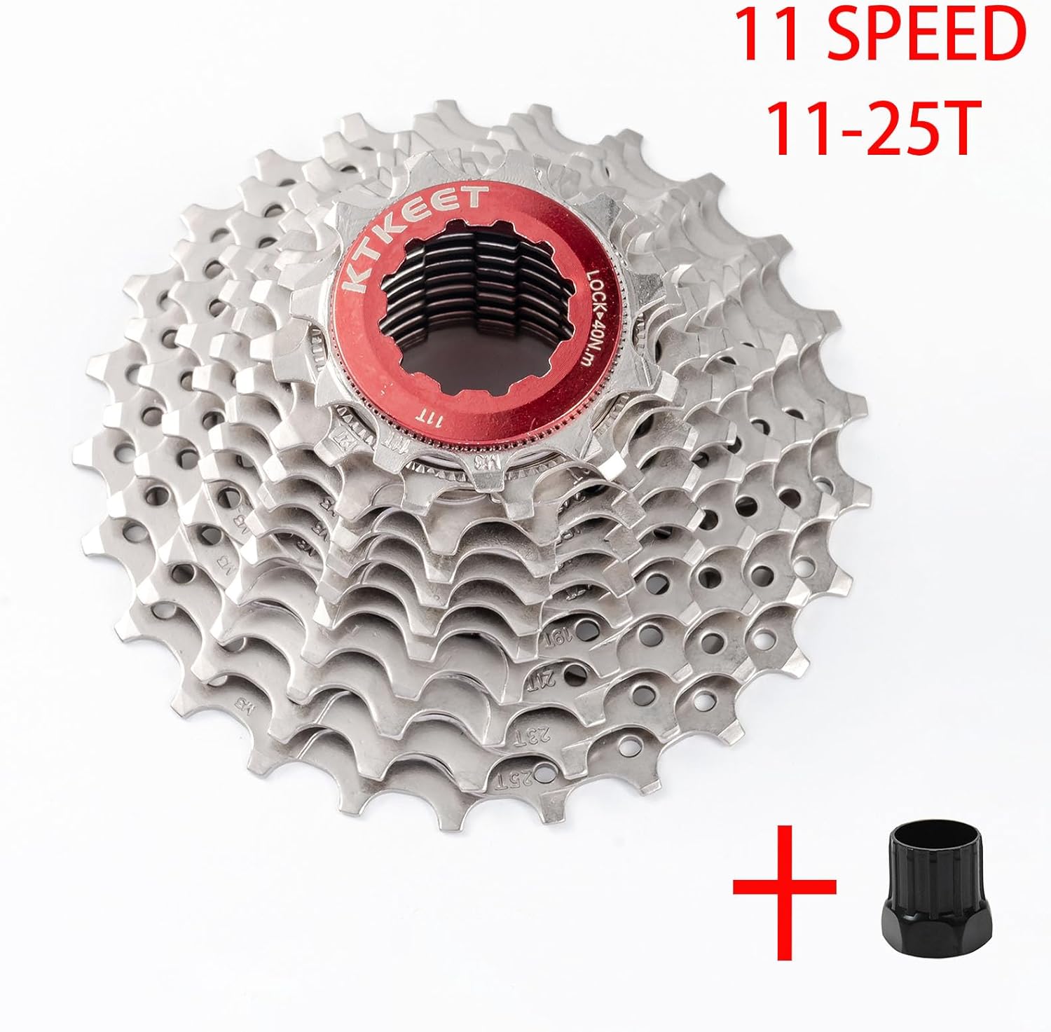 11 Speed Cassette 11-25T/28T/30T/32T/34T/36T/40T/42T/46T/50T/52T Mountain Bike/Road Bike Cassette 11 Speed Bicycle Cassette Sprocket Compatible with Shimano Ultegra xt Sunrace Sram (11-25T)