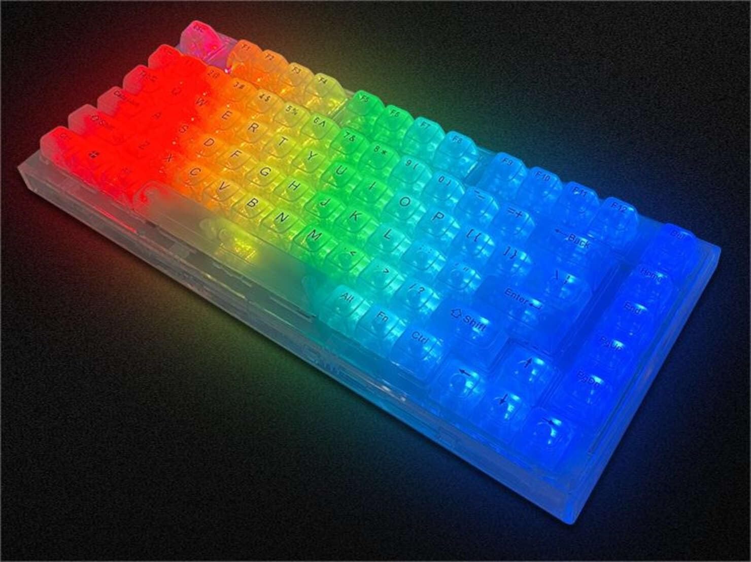 Set 132 Keycaps transparenti tasti tastiera meccanica gaming LAYOUT ANSI ABS MDA