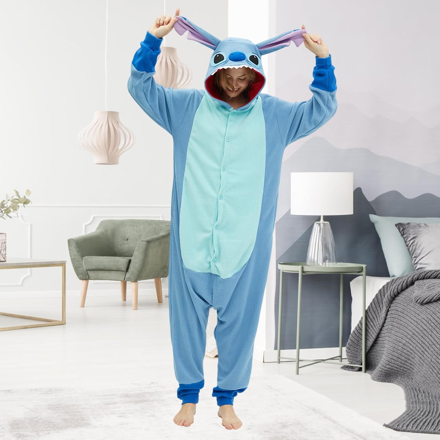 DreamJ Animal Onesies Adult Halloween Costume Onesie Cosplay Pajamas Women Men - Image 5