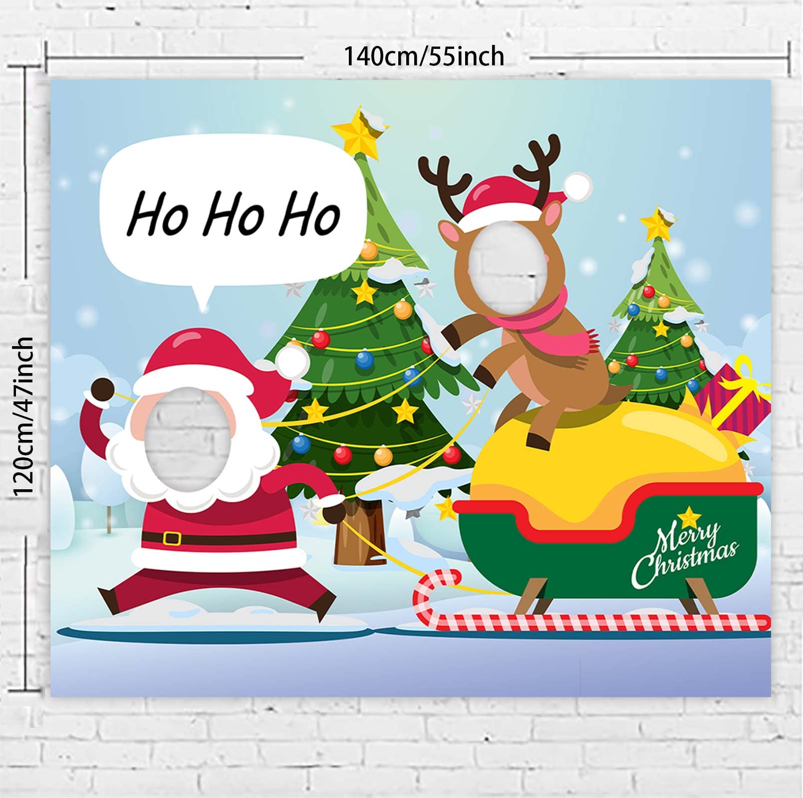 Face In Hole Christmas Card