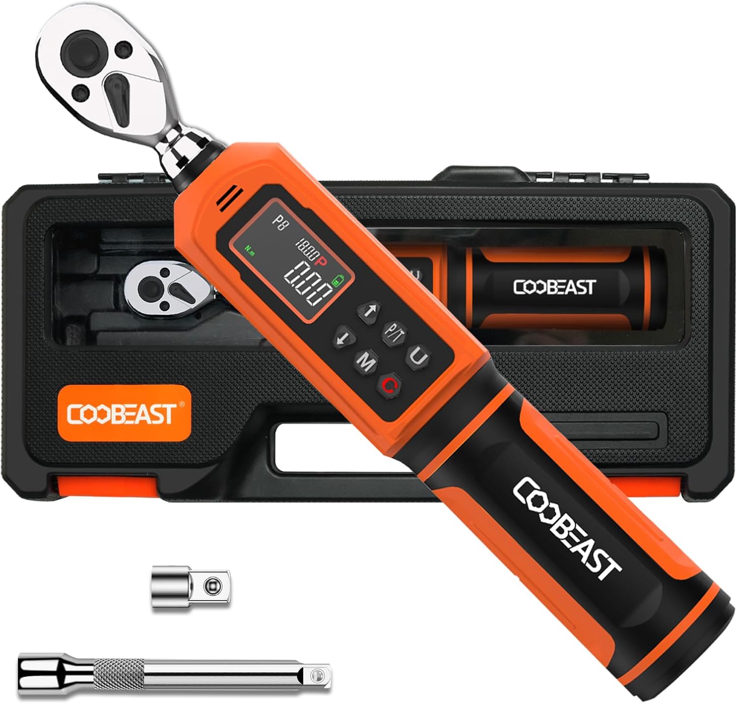 Digital Torque Wrench 1/4 Drive, 0.33-22.1 Ft.lbs./0.45-30Nm Range, Electronic Torque Screwdriver with Dual Direction Ratchet, Buzzer and LED Alert for Bicycle, Bike, DIY and Home Repair