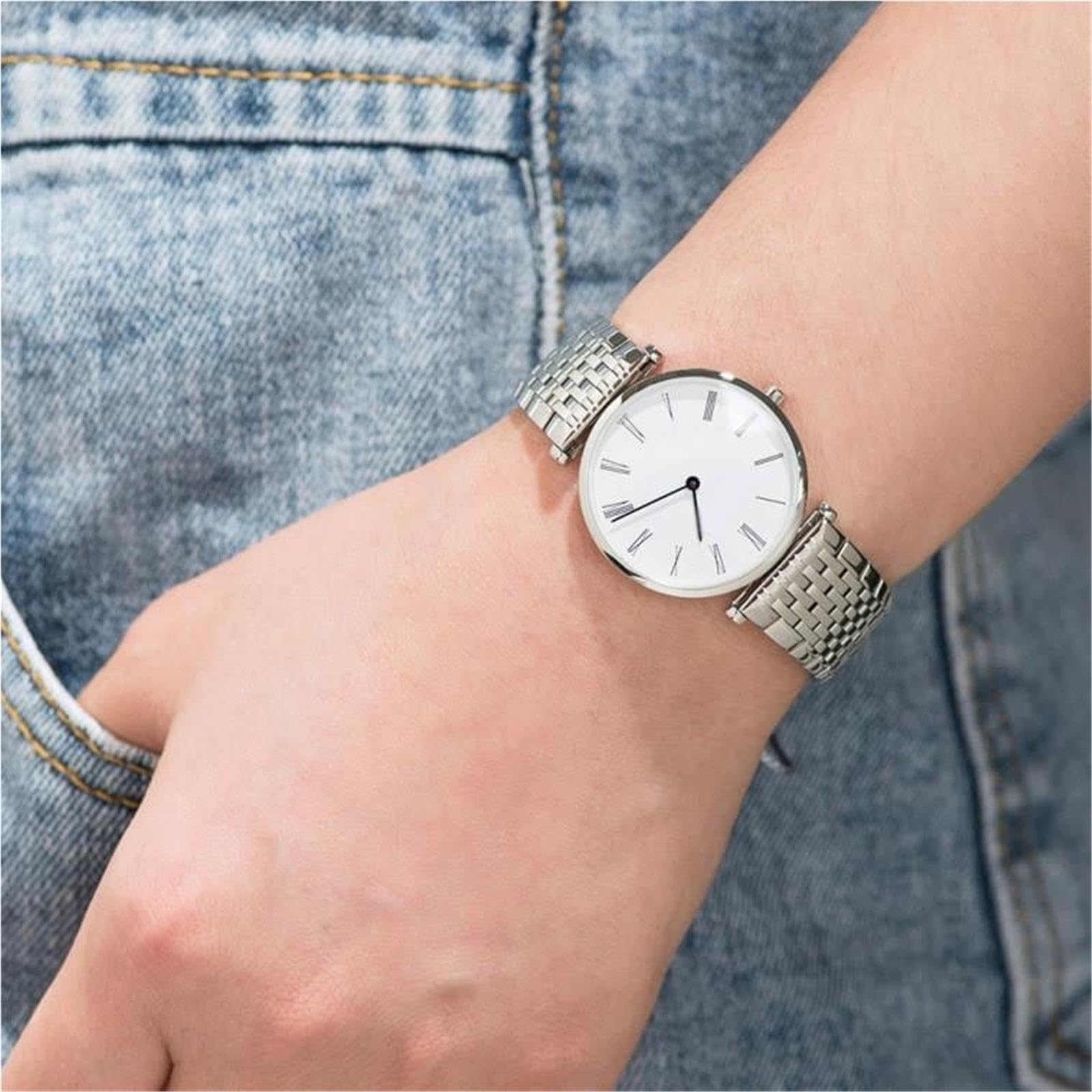 Cinturino universale per orologio Cinturino di ricambio for orologio da uomo in acciaio inossidabile, accessorio sportivo casual e confortevole 12 13 16 18 20 mm