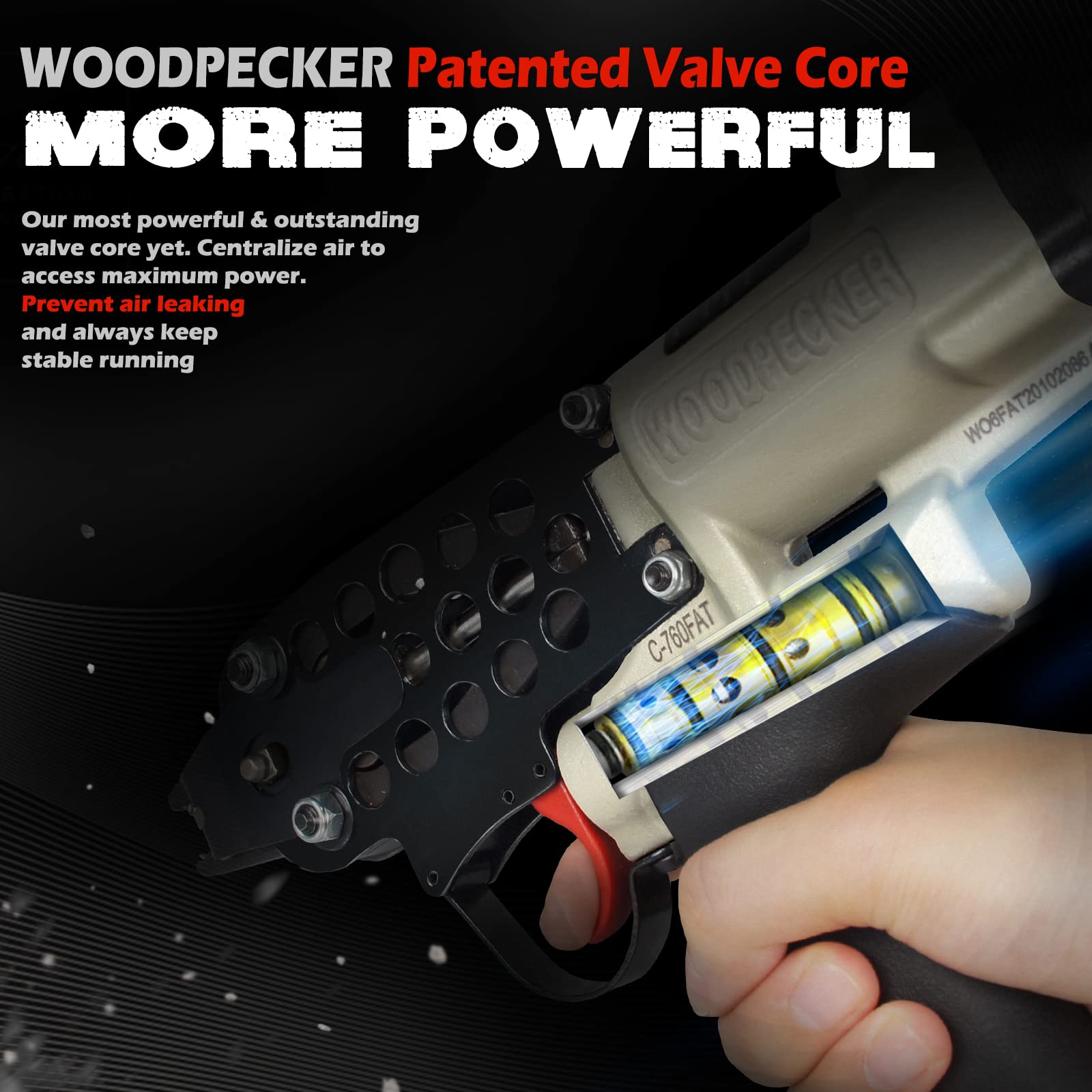 Amazon.co.jp: WOODPECKER C-760FA 16ゲージ 空気圧ホグリングガン
