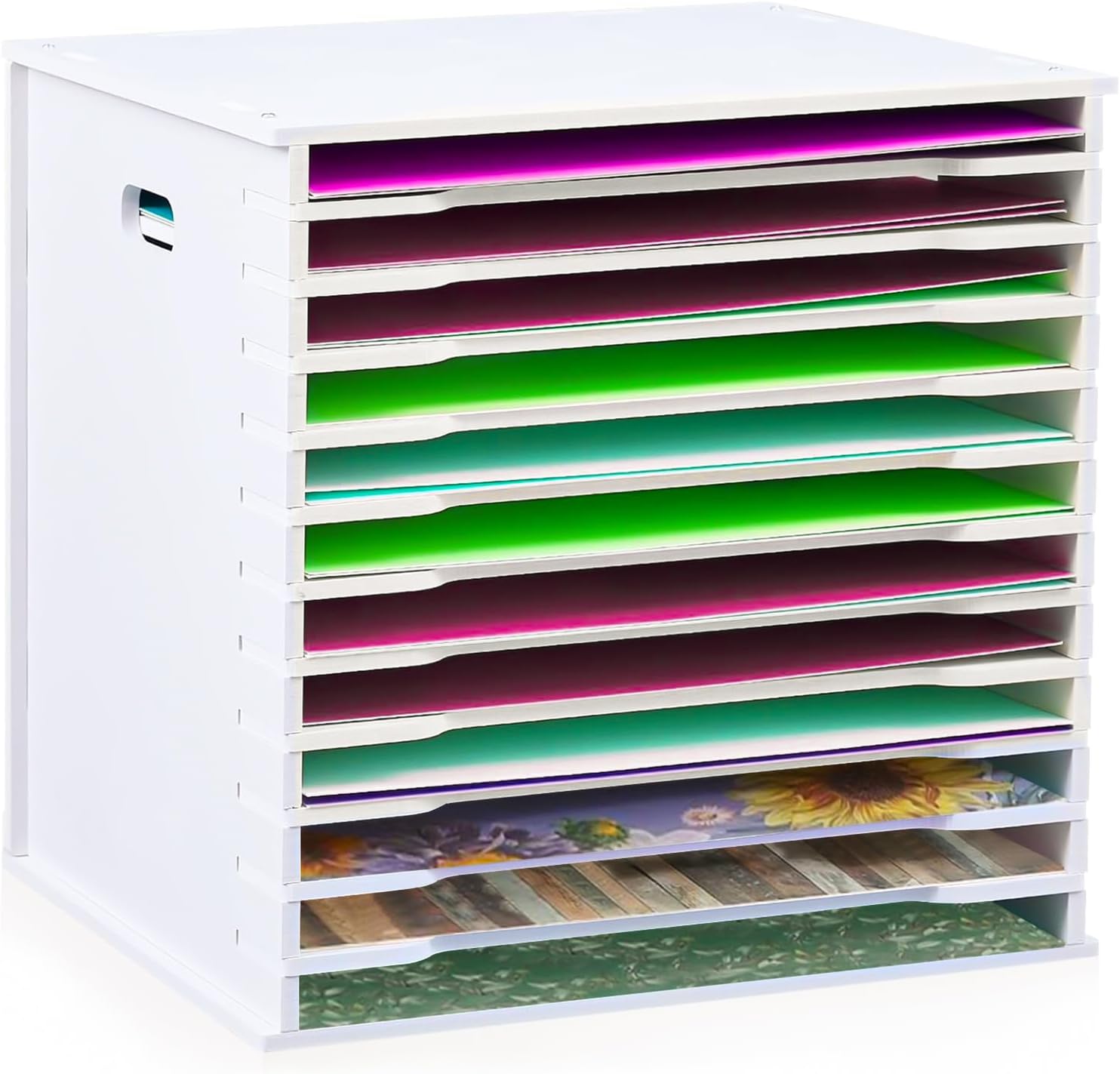 Yrangee Scrapbook Papier Organizer - 12 Ebenen Aufbewahrung Für 6 Zoll Papiere