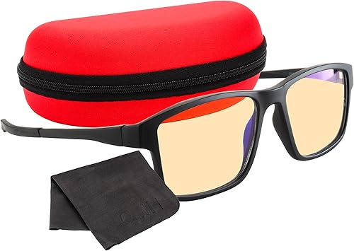 Lentes de bloqueo de luz azul - ámbar Antifatiga - Computadora - Monitor - Gafas de juego Gafas de juego Gafas de jugador - Revestimiento UV400
