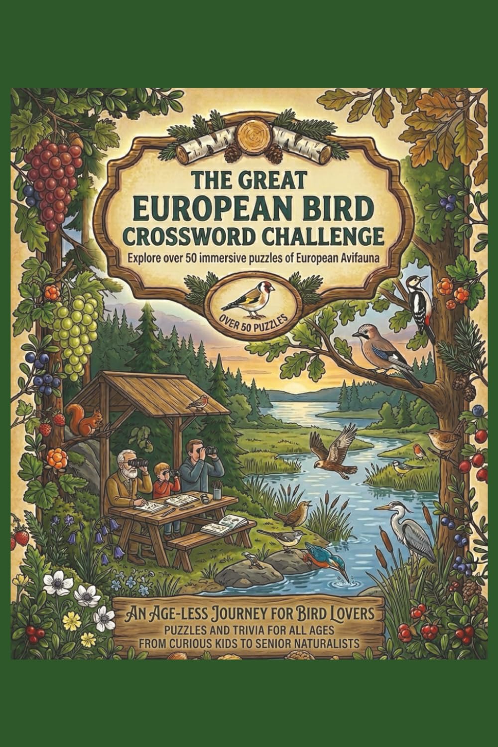 The Great European Bird Crossword Challenge: 50+ Immersive Puzzles to Learn Bird Species, Habitats, and Migration for All Ages