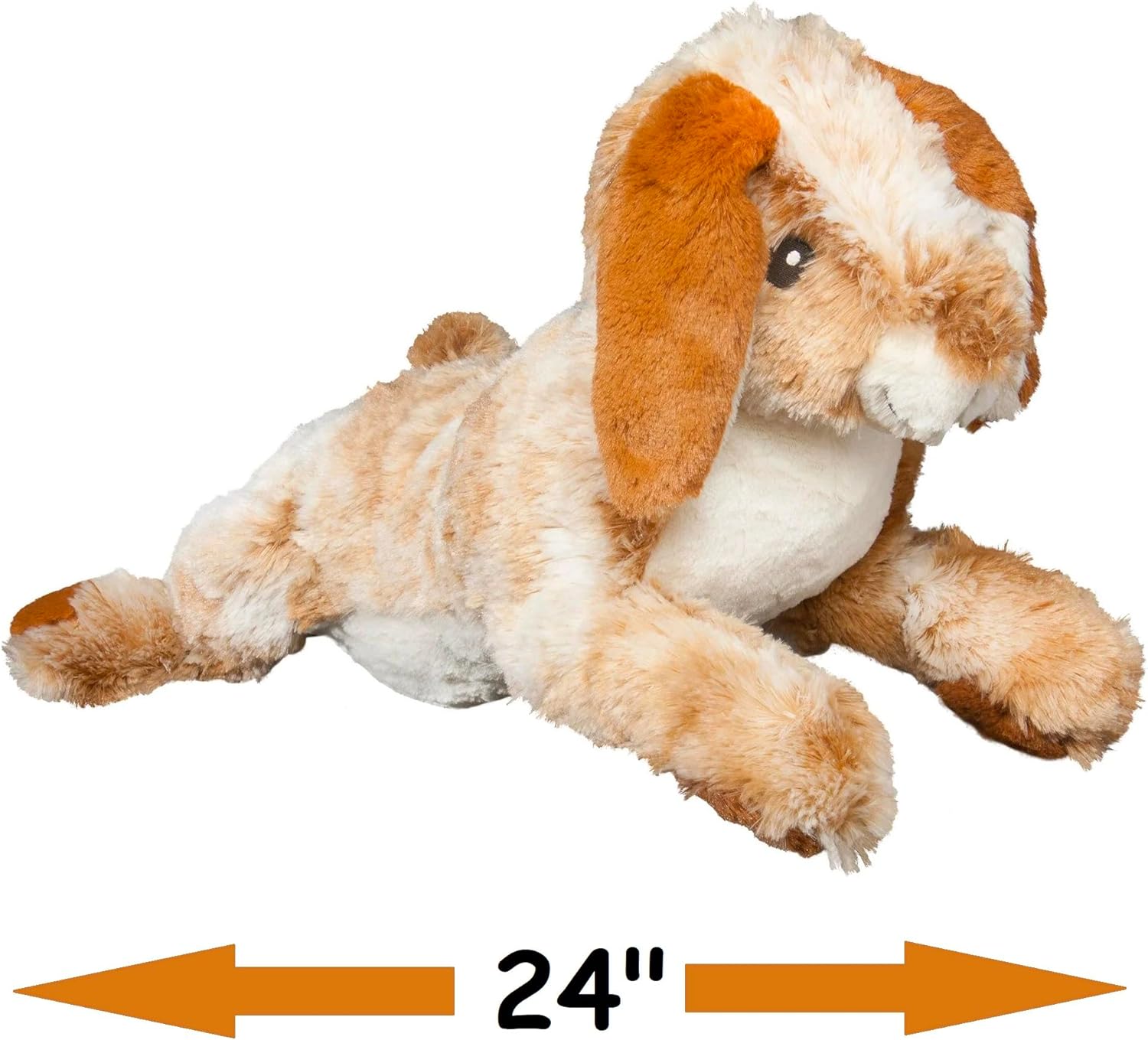 Jumbo Dog Toys Soft Stuffed Plush Cuddle and Play Animal Themes for All Breeds (Brown Thumpers Bunny)