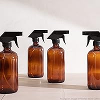 Vista 2 de Youngever 4 Pack 16 Ounce Empty Glass Spray Bottles, Refillable Container for Essential Oils, Cleaning Products, or Aromatherapy, Trigger Sprayer