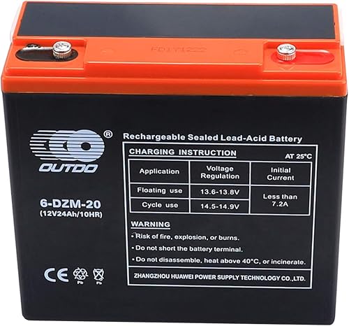 Miniatura 2 de 2PCS 6-DZM-20 12V 24AH batería recargable para scooter eléctrico go kart ATV
