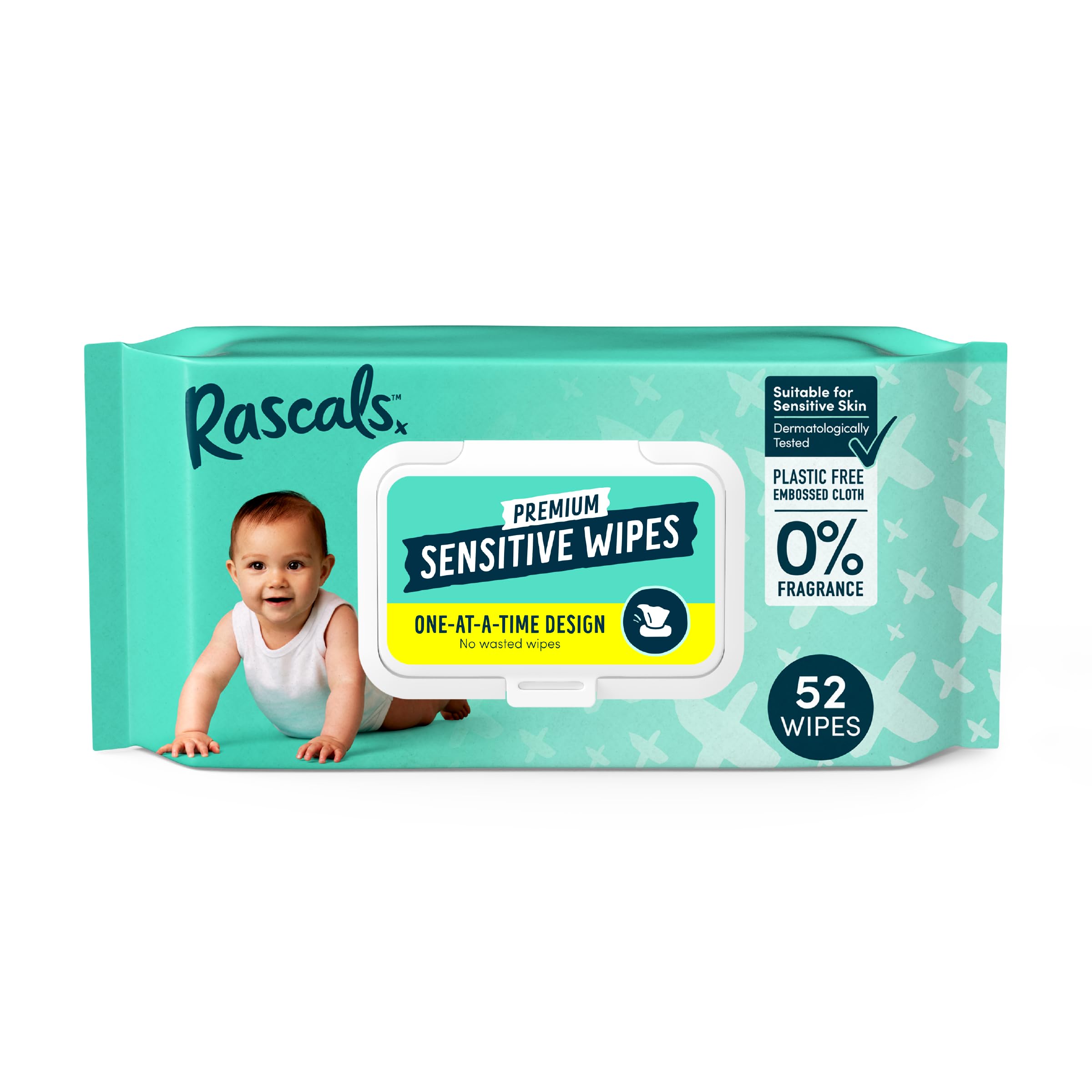Rascals Premium Sensitive Baby Wipes 24 x 52 Count (1,248 Wipes)