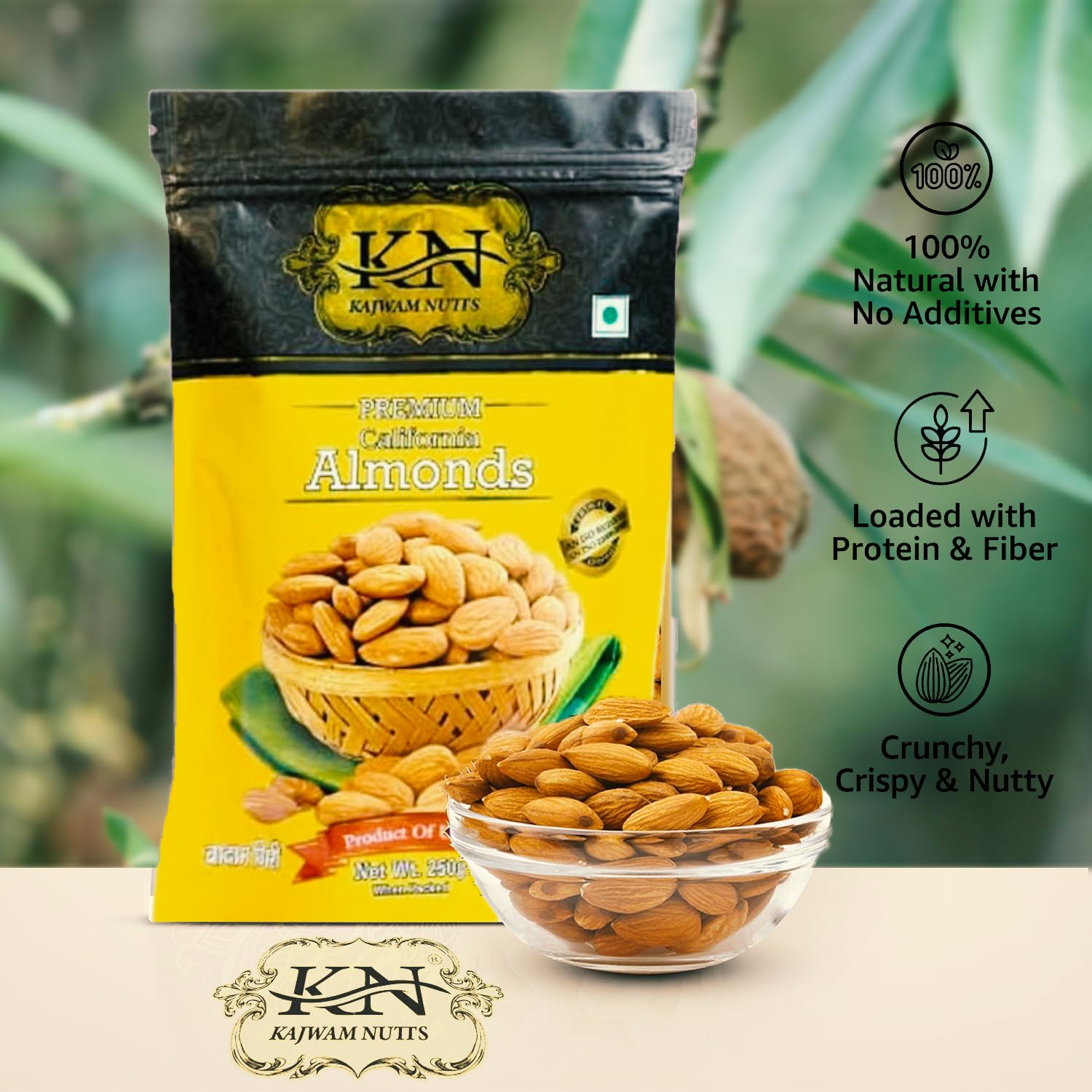 Kajwam Nutts Premium California Almond |Badam Giri NP 250 gram | High in Fiber & Boost Immunity |Natural Badam Giri | Gluten Free 2