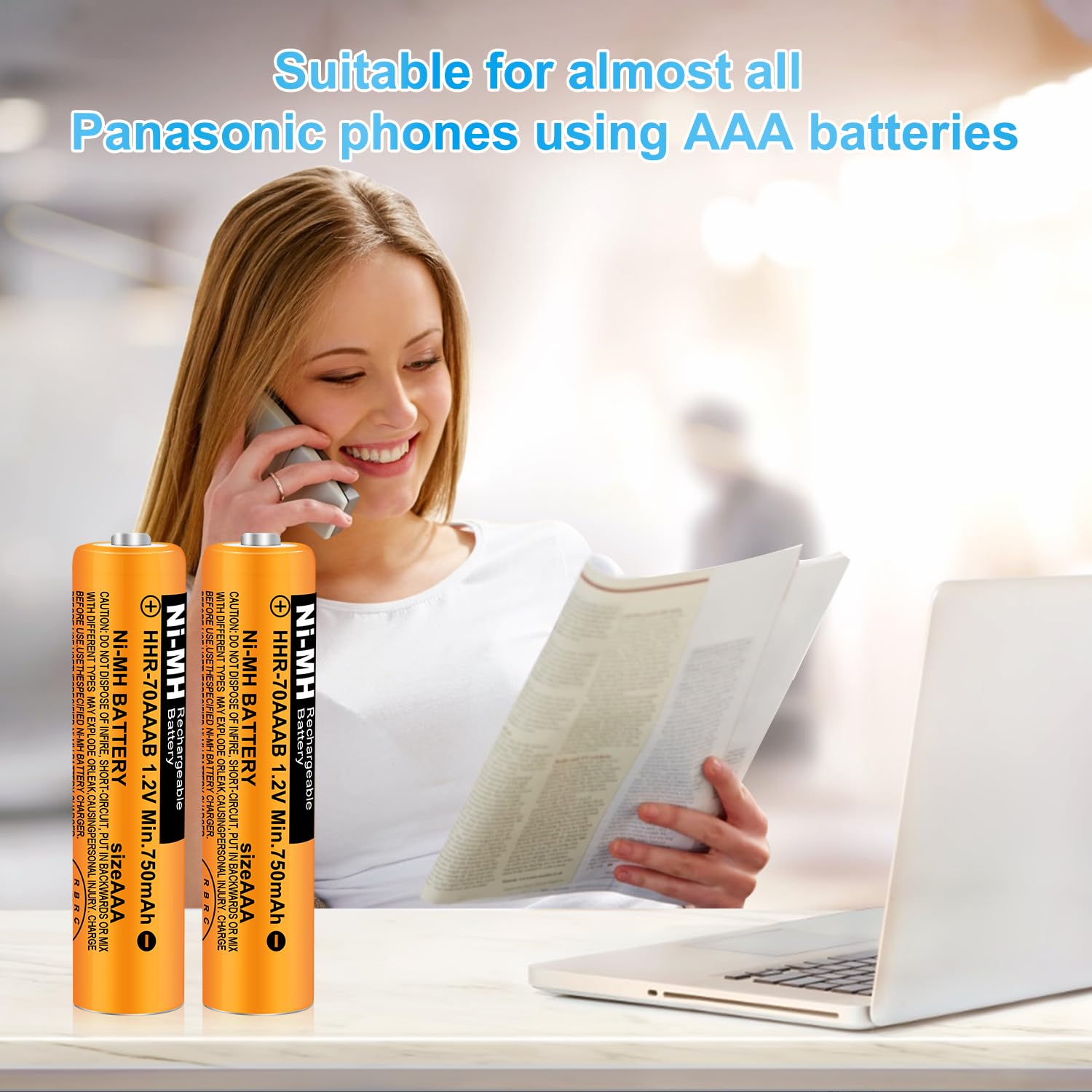 4 Pack NI-MH AAA Akku Wiederaufladbare Batterien 750mAh 1.2v HHR-70AAAB für Gigaset BT Panasonic Kabelloses Heimtelefon