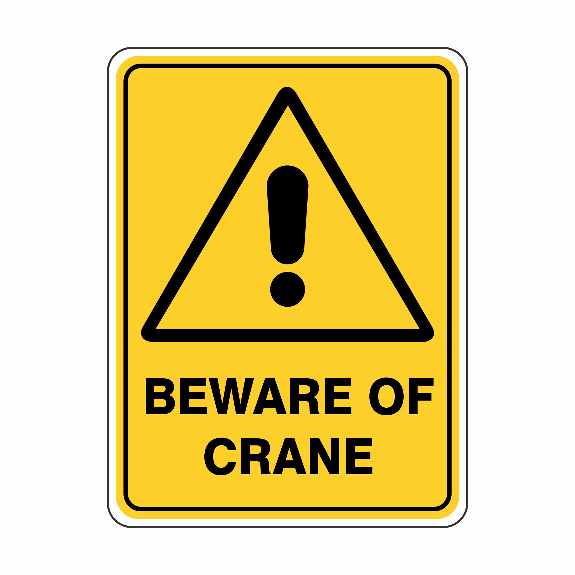Beware Of Crane Warning Signs Metal Tin Sign 8 x 12 inch for Industrial & Commercial