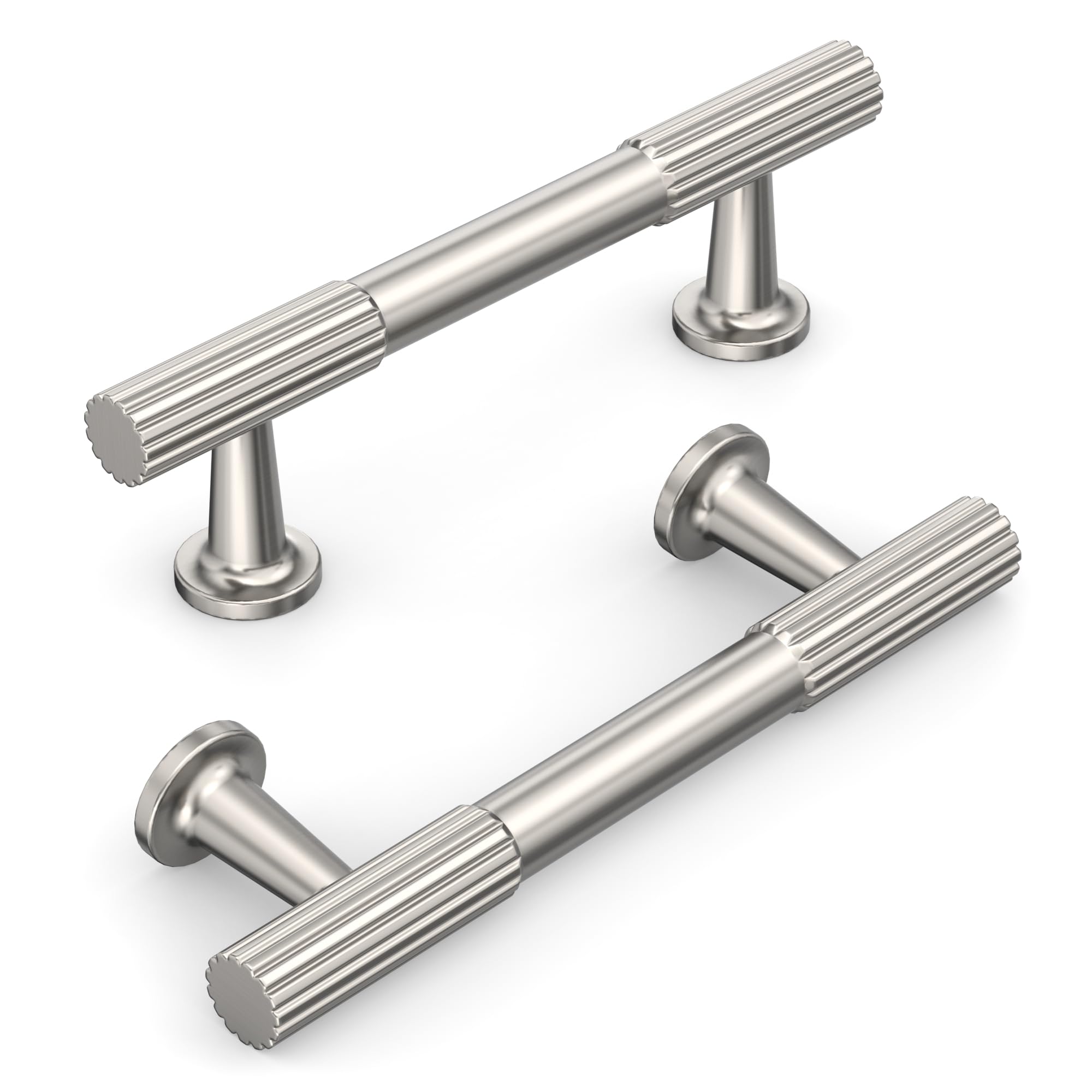 KNOKLOCK 10 Pack 3 Inch(76mm) Kitchen Cabinet Handles Brushed Satin Nickel Cabinet Pulls Kitchen Cabinet Hardware Drawer Pulls for Cupboard Wardrobe