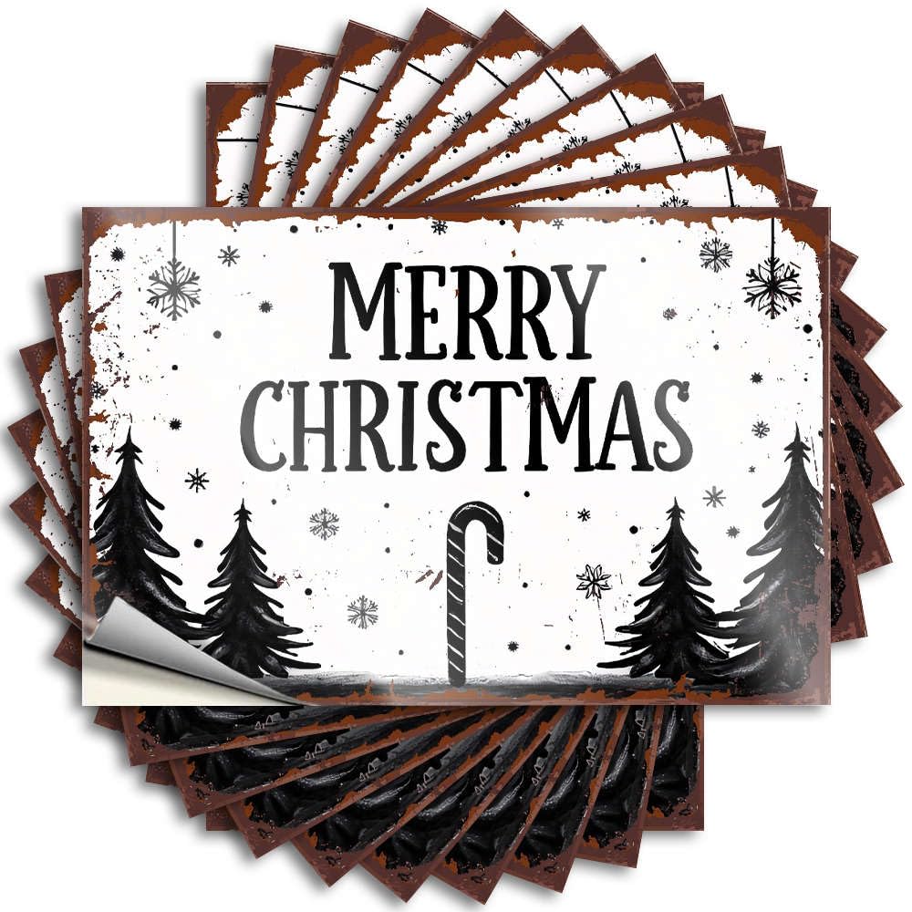 Funny Sticker Feminist, Indoor Bumper Merry Christmas with Snowflakes and Trees. | Girly(12X18CM)
