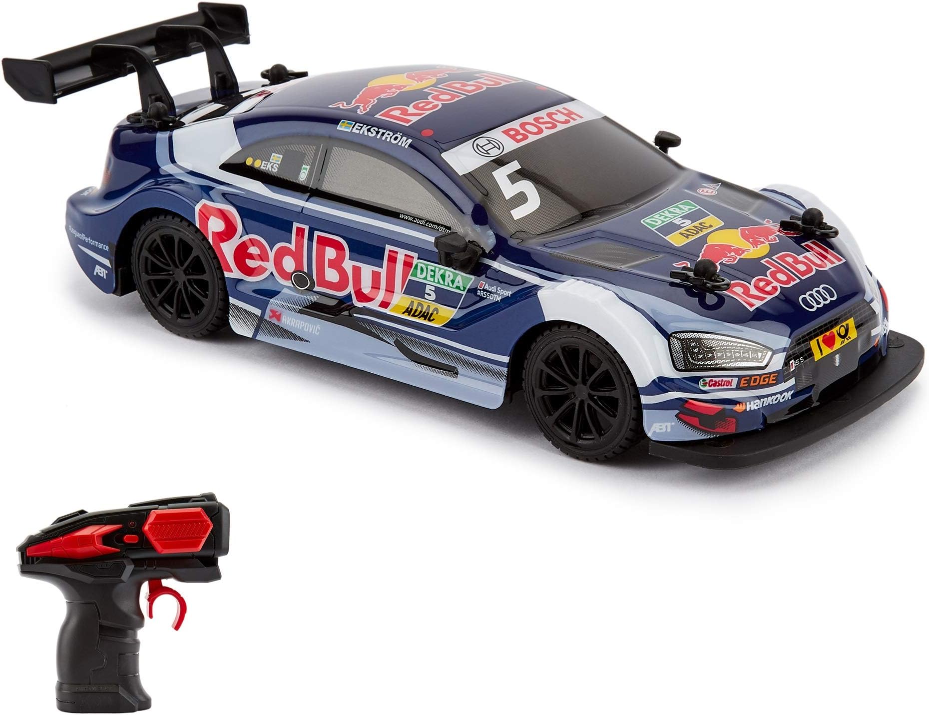 CMJ RC Cars Audi RS5 DTM Officially Licensed Remote Control Car 1:24 Scale 2.4Ghz Red Bull (1:24 Audi DTM)