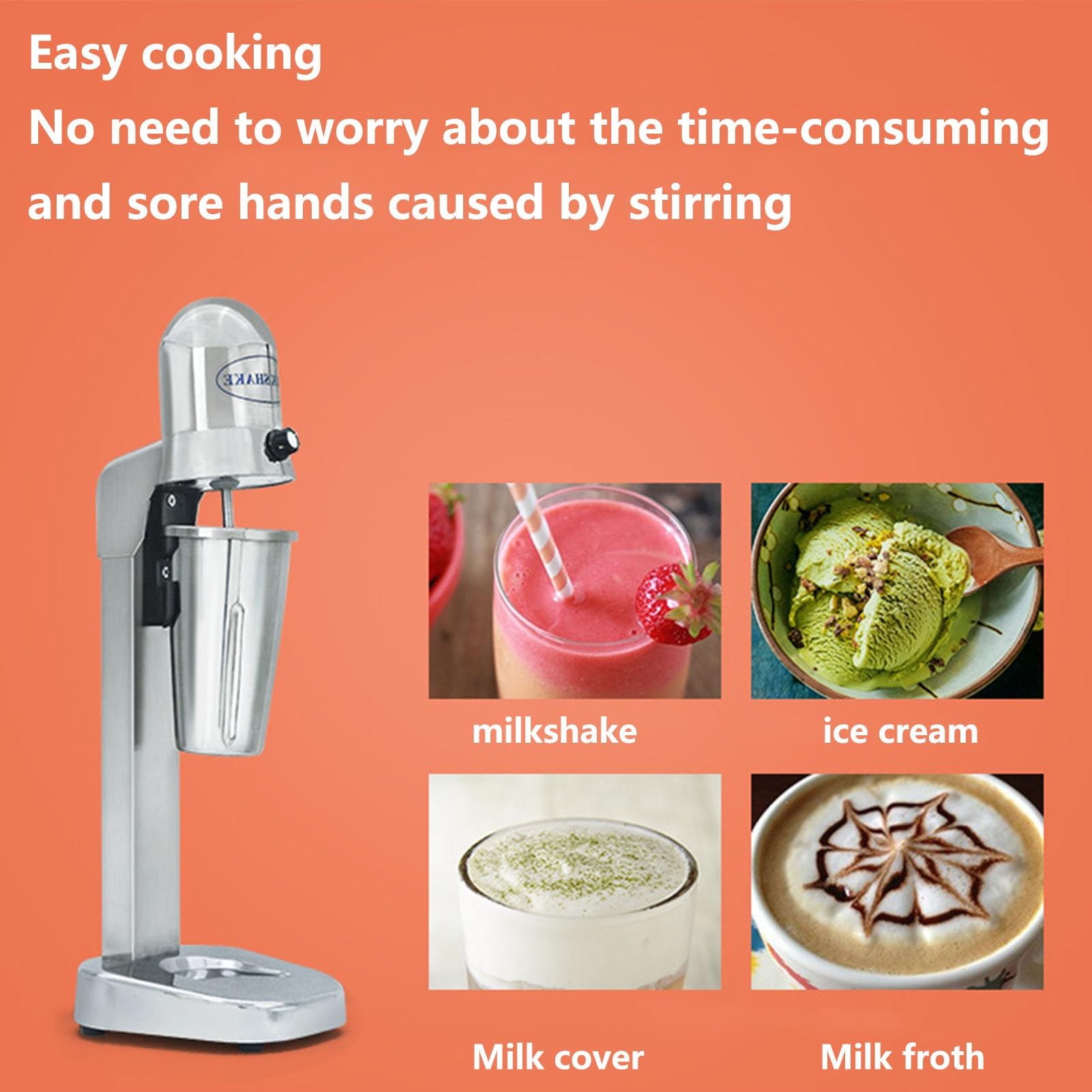 Amazon | 電動ミルクセーキメーカーマシン スムージーミキサー