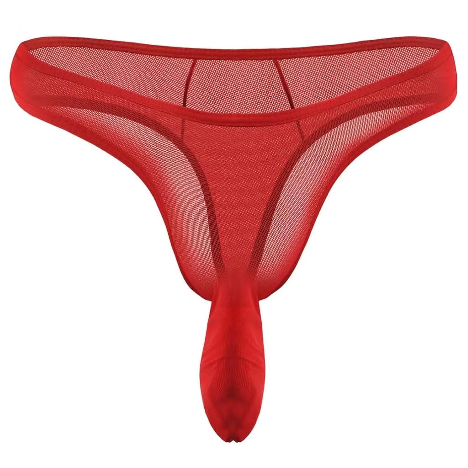 QISHANMen's Red Boxer Briefs Mankini Funny Hot Costume Underwear One Size Novelty Gift 009T