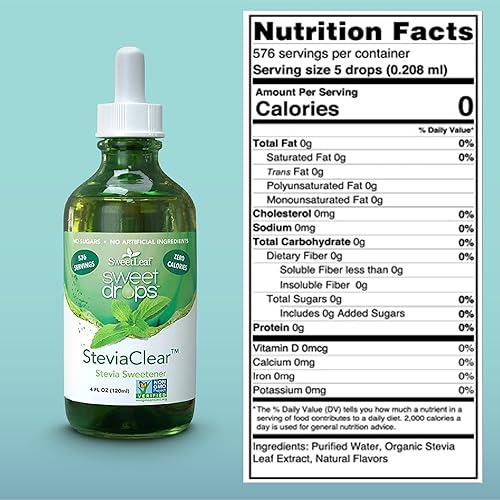 Miniatura 2 de Sweetleaf Extracto de Stevia claro líquido 405 onzas líquidas 1x 4 onzas 1 1