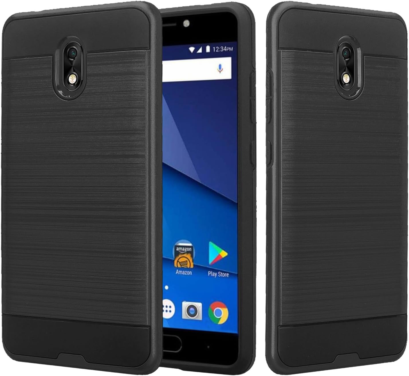 SOGA BLU Life One X3 Case, Shockproof Absorption Anti-Scratch Protector Phone Cover Compatible for BLU Life One X3 Hybrid (Black)