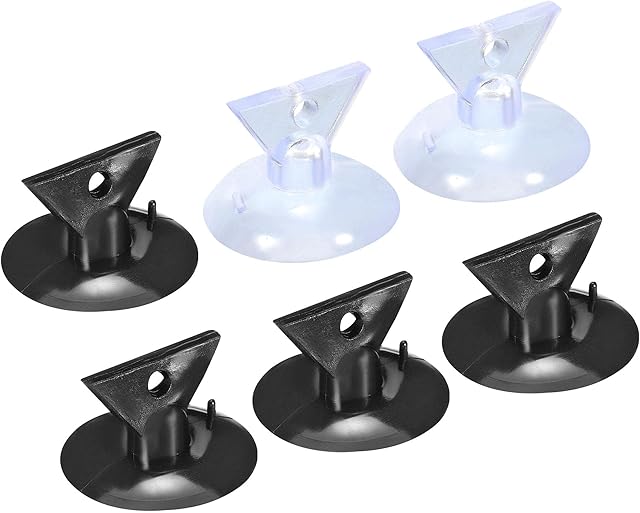sourcing map Bulb Changers, 35mm Dia. PVC Suction Cup Light Lamp Replacing Tools for GU10 MR16 Bulbs, 6 Pack (4 Black and 2 Clear)