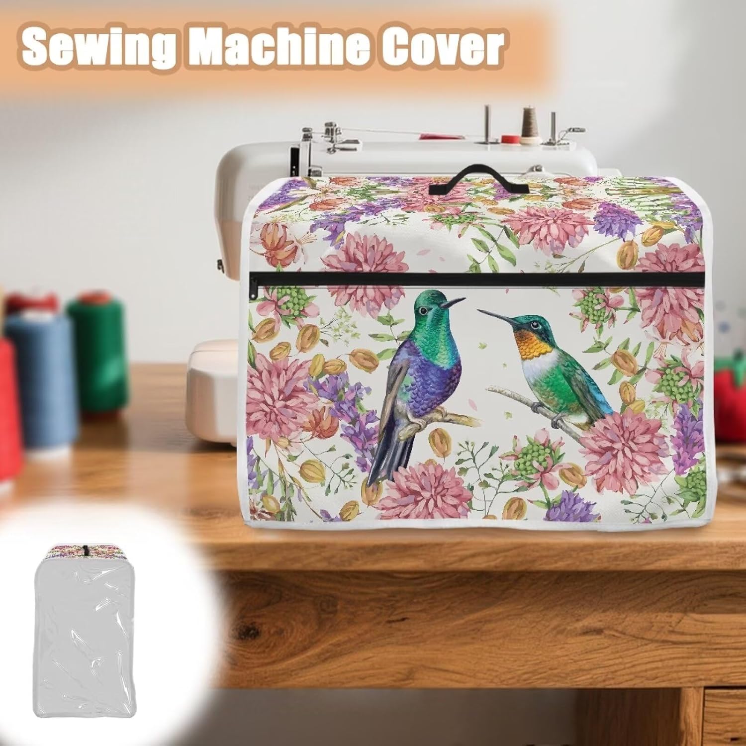 Hummibird Sewing Machine Cover Dust Cover Sewing Machine Carrying Case Washable & Reusable Dustproof Covers with Storage Pocket
