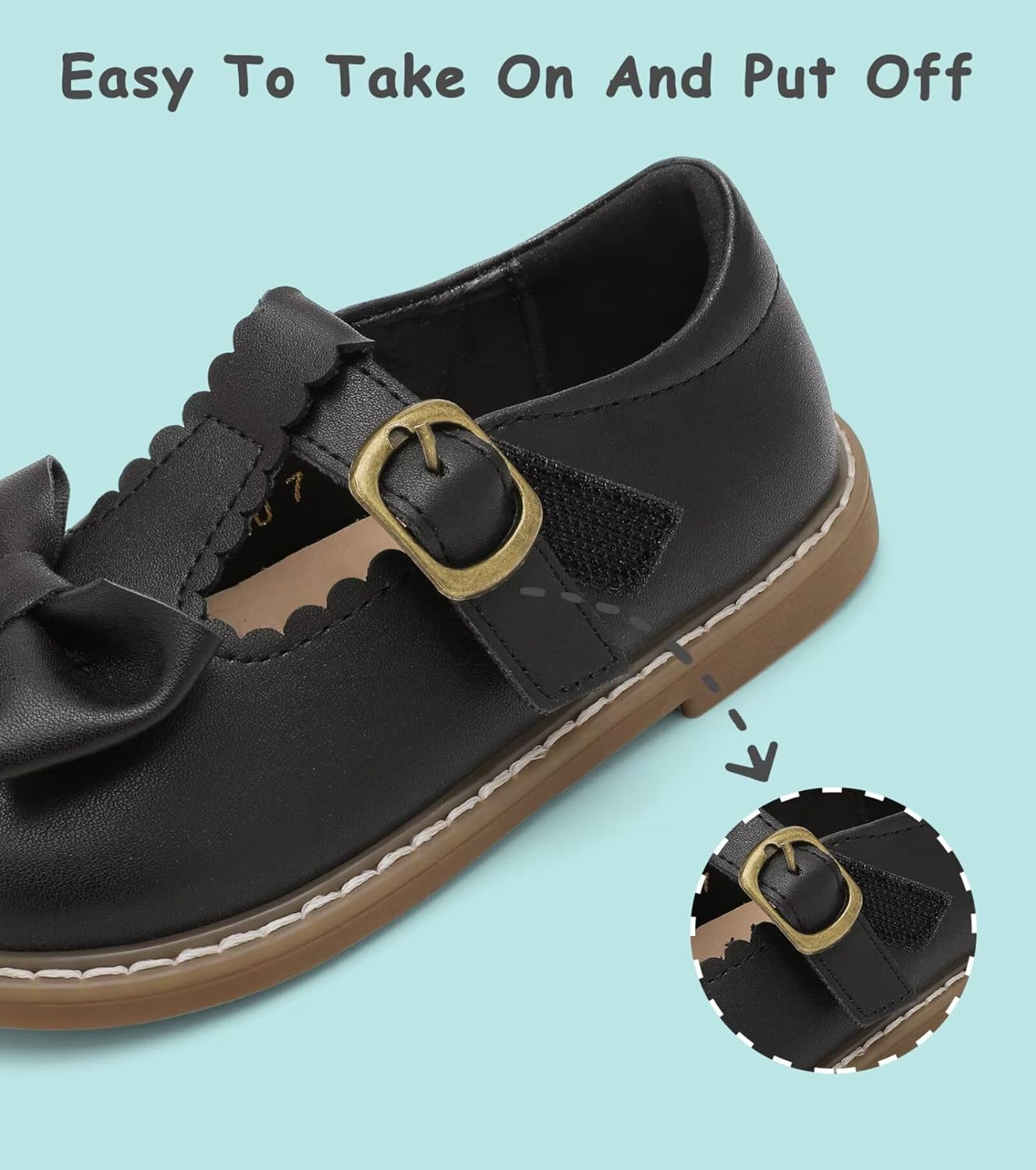 Toddler Girl Mary Jane Dress Shoes-Little Girls School Uniform Shoes - Image 3