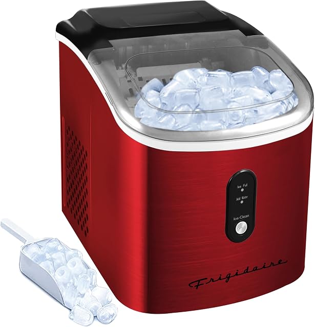 Frigidaire Heavy Duty Red Stainless Steel Ice Maker Machine