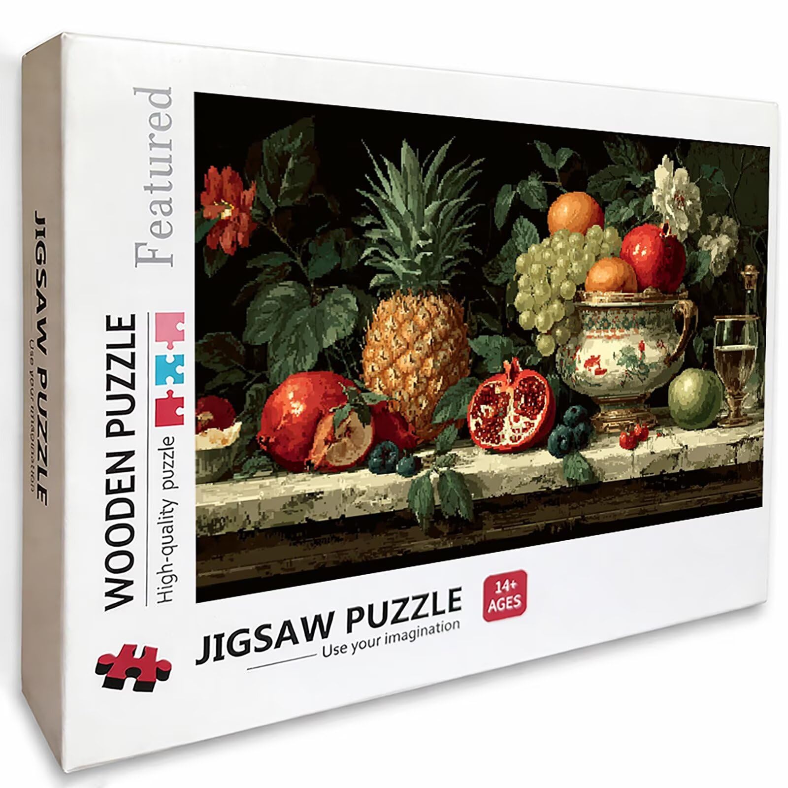 Puzzle Arte con Scatola Frutta, Retro Puzzle Legno 4000 Pezzi Adulti 141x87cm, Attività di Intrattenimento ad Alta Difficoltà, DIY Classici Gioco, Jigsaw Per Tutta La Famiglia, Estate Regalo, A-4630