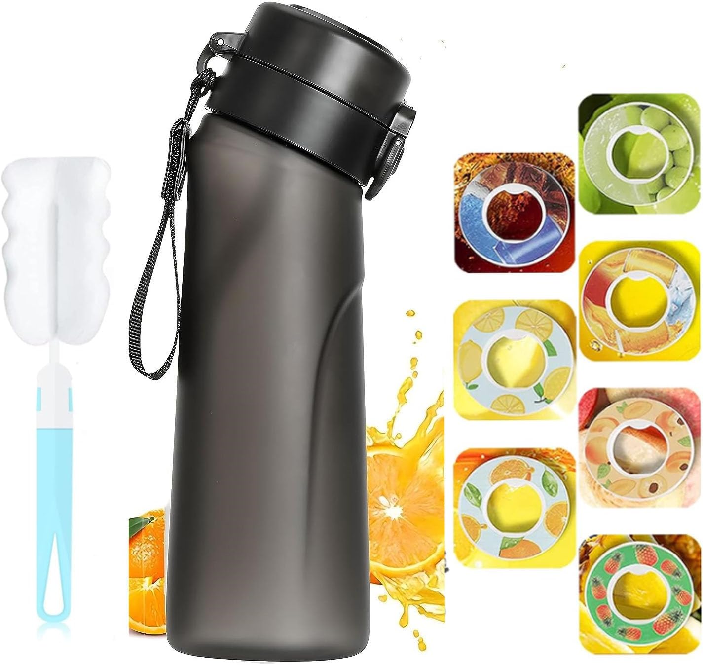 LAHTI Airup Water Bottle with 7 Flavour Pods, 750ml Sports Air Water