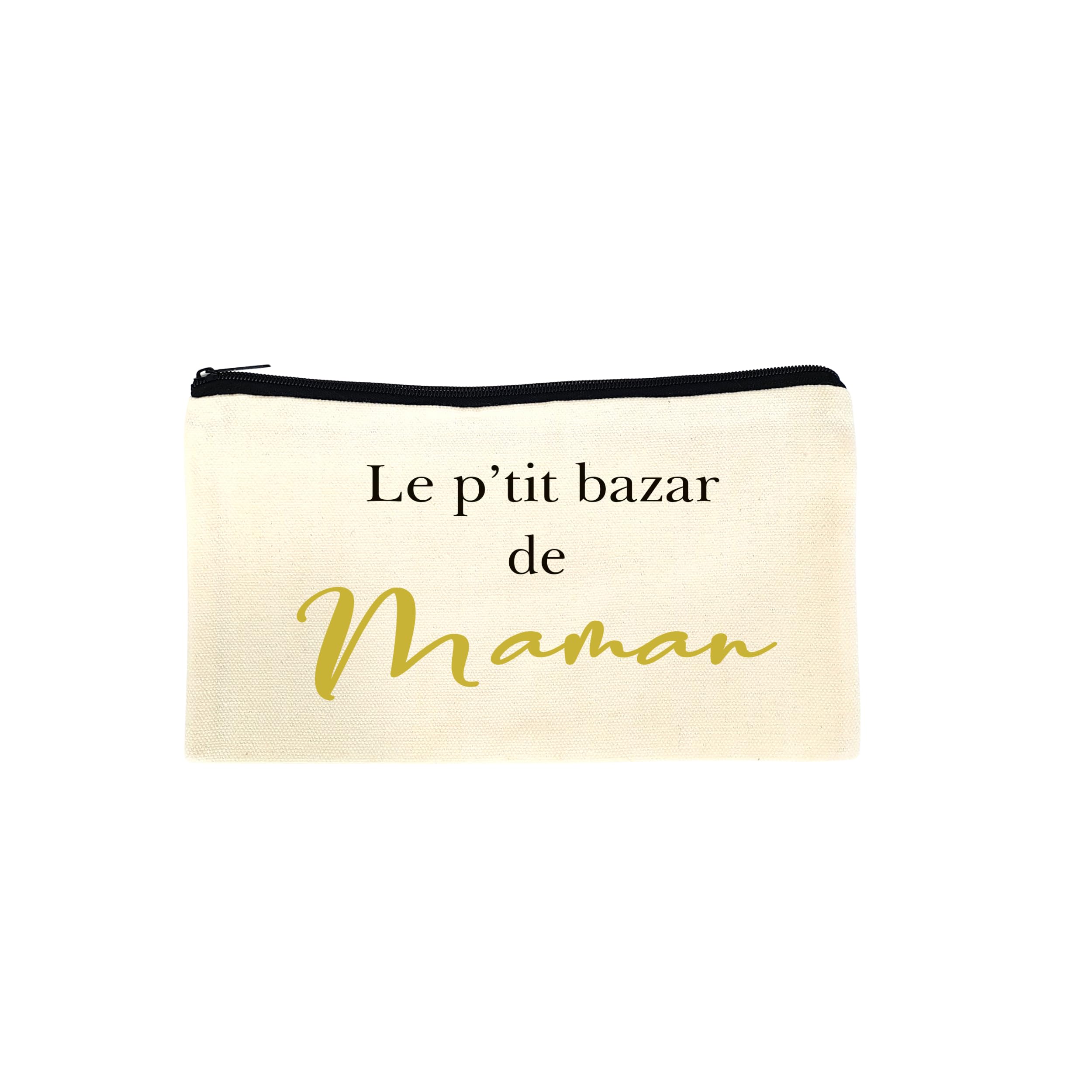 Pochette de maquillage en toile à fermeture éclaire personnalisée sac de voyage cadeau