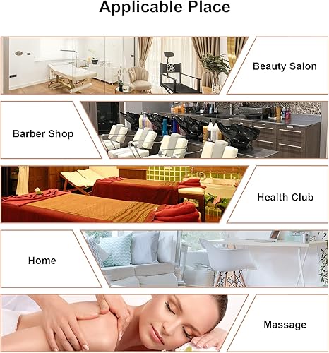 Miniatura 8 de Elitzia Carro facial de 2 piezas por juego, 4 estantes de aluminio ABS, marco dorado, para salón de belleza, spa, organizador de spa, carrito con