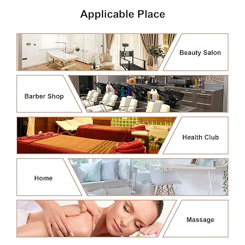 Miniatura 7 de Elitzia Carro facial de 2 piezas por juego, 4 estantes de aluminio ABS, marco dorado, para salón de belleza, spa, organizador de spa, carrito con