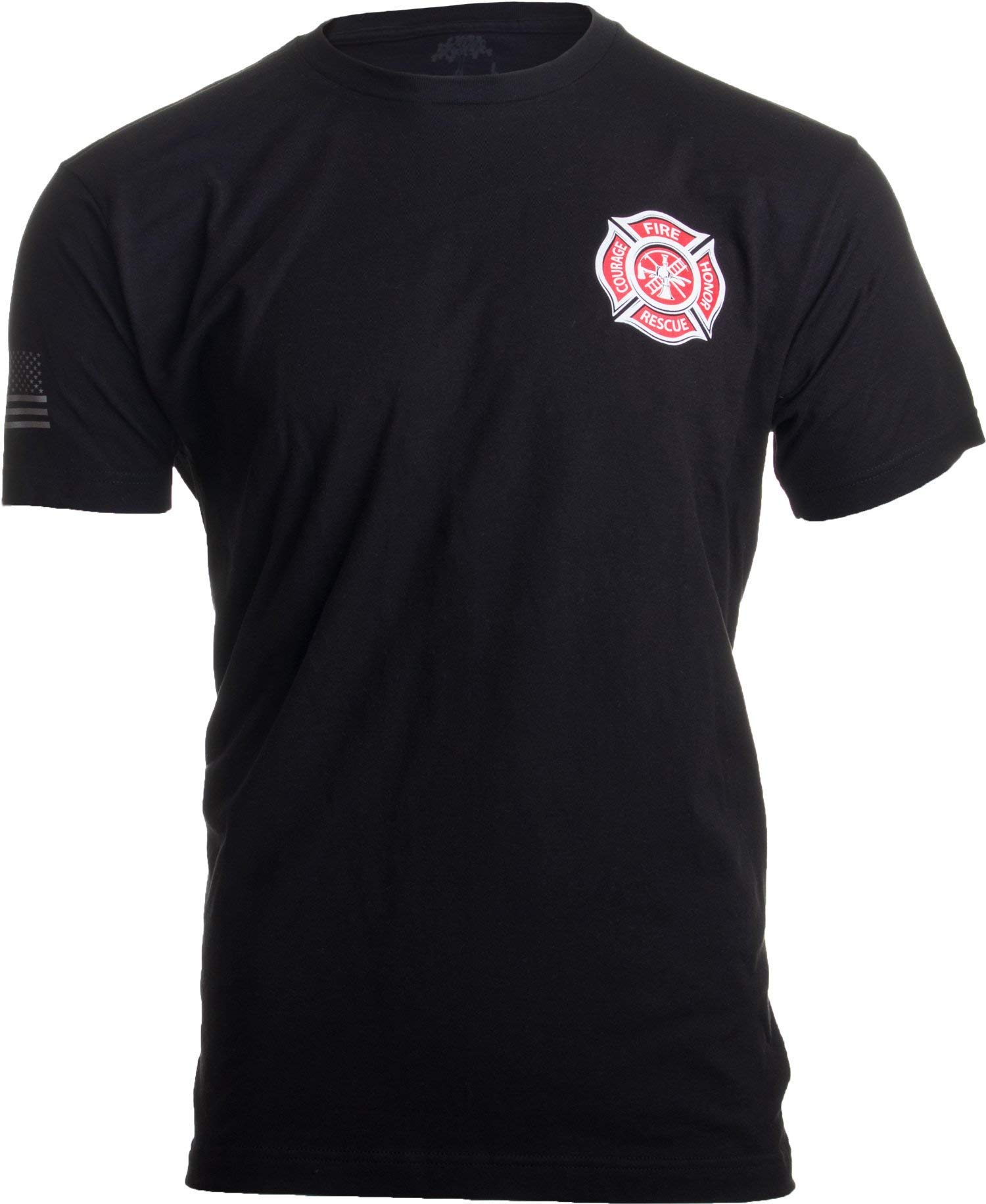 Firefighter Maltese Cross | Fire Fighter Rescue Courage Honor Red Line T-Shirt