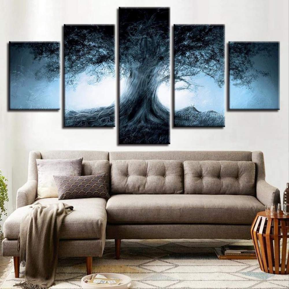 Pintura sobre lienzo de alta calidad con el diseño natural del Árbol de la Vida para tu pared