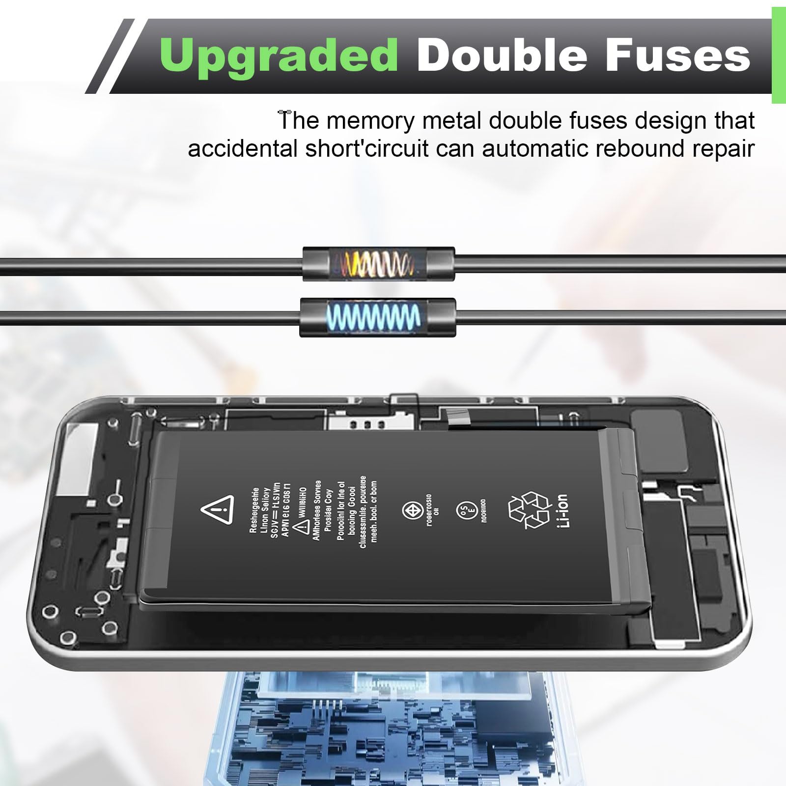 Akku für iPhone 11, 6000 mAh Hohe Kapazität Lithium-Polymer-Akku mit Reparaturwerkzeug,Ersatzakku Kompatibel mit iPhone 11 Modell A2111/A2221/A2223